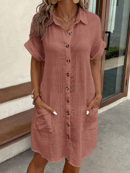 Premium Polo Dress – Chic & Breathable Everyday Style Red Dresses