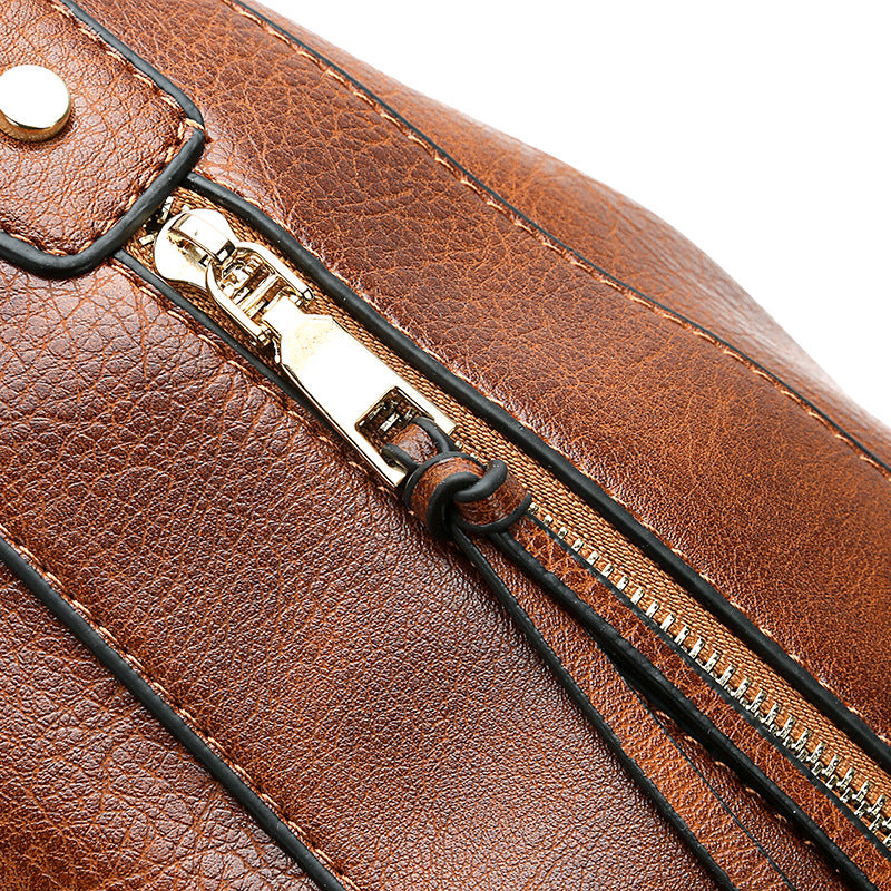 Zipper Bucket Messenger Bag Bag