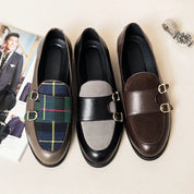Michael | British Style Buckle Leather Shoes Flats