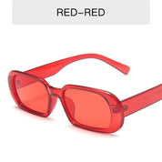 Retro Candy Color Small Frame Sunglasses Without glasses bag Red Sunglasses
