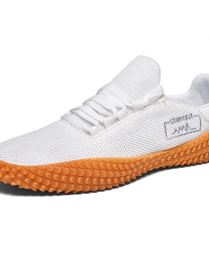 Men’s Spring & Summer Flying Woven Sneakers White Men Shoes