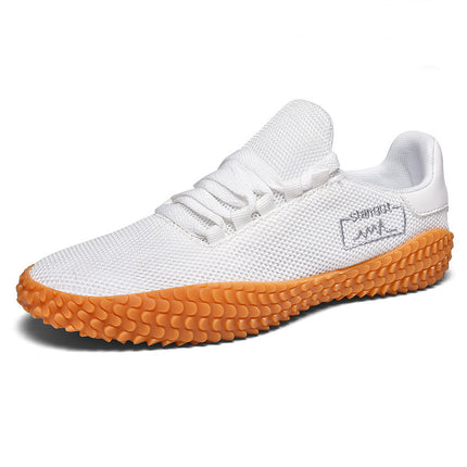 Men’s Spring & Summer Flying Woven Sneakers White Men Shoes
