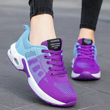 Aurélia - Foot-Supportive Trainers in Unique Colourways Turquoise & Violet Shoes