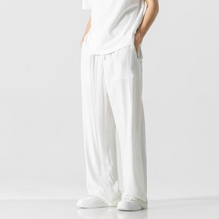 Men's Summer Linen Pants White Trousers