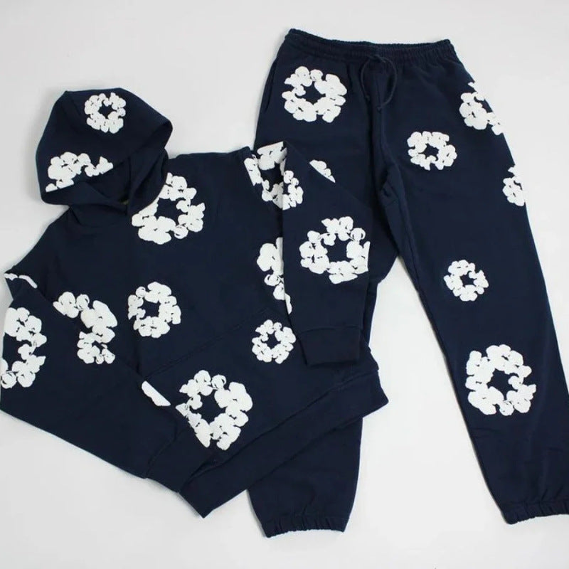 Denim Tears Tracksuit Set Navy blue suit Hoodie