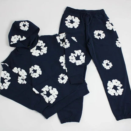 Denim Tears Tracksuit Set Navy blue suit Hoodie