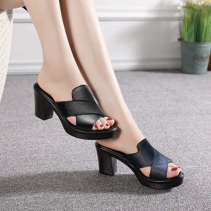 Women's Orthopedic Wedge Sandals Black Orthopedic Sandals