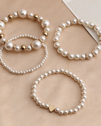 Flari Pearl ribbon pack of 4 - fits all wrists Jewellery