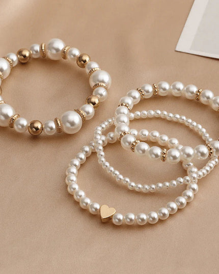 Flari Pearl ribbon pack of 4 - fits all wrists Jewellery