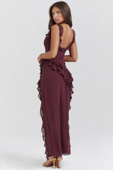Kara™ | Hourglass-Enhancing Summer Dress Burgundy Dresses