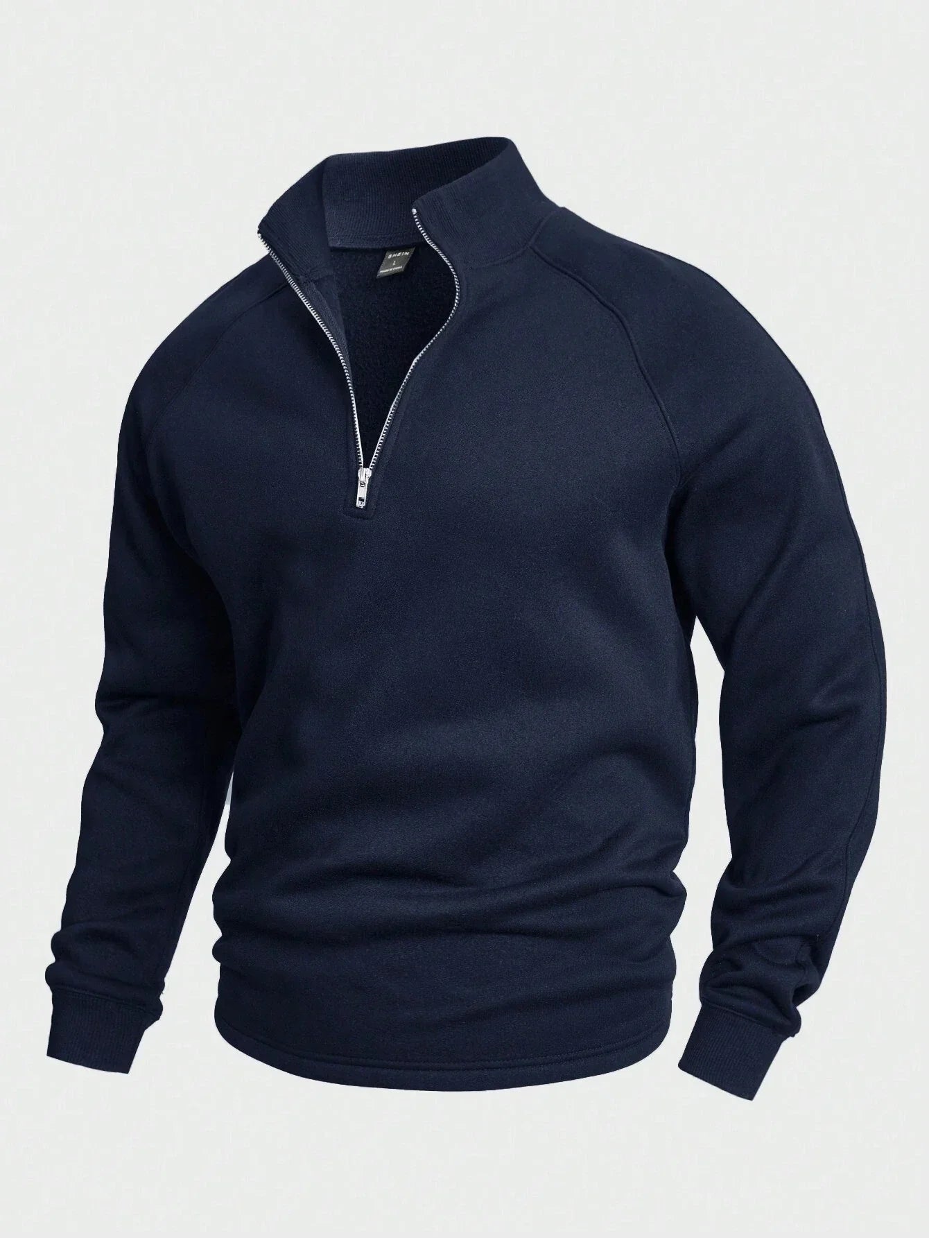 Men's Stand Collar Half-Zip Sweatshirt Royal blue Sweaters