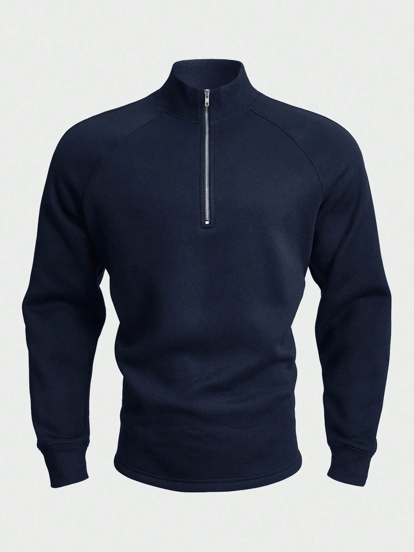 Men's Stand Collar Half-Zip Sweatshirt Sweaters