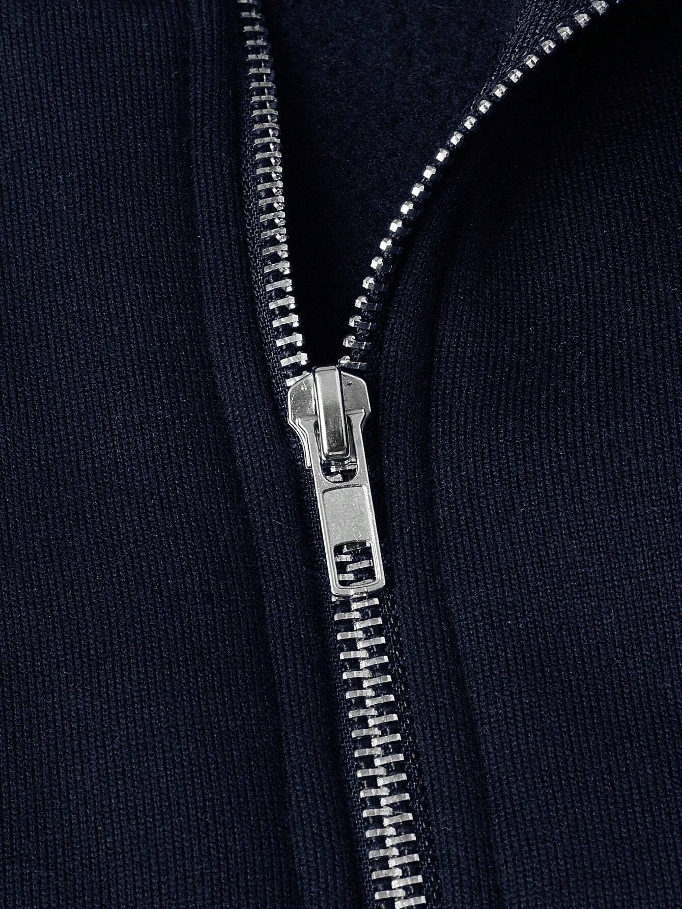 Men's Stand Collar Half-Zip Sweatshirt Sweaters