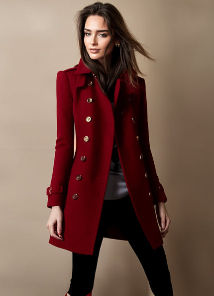 Chic Elegant Coat Red Chic Elegant Coat