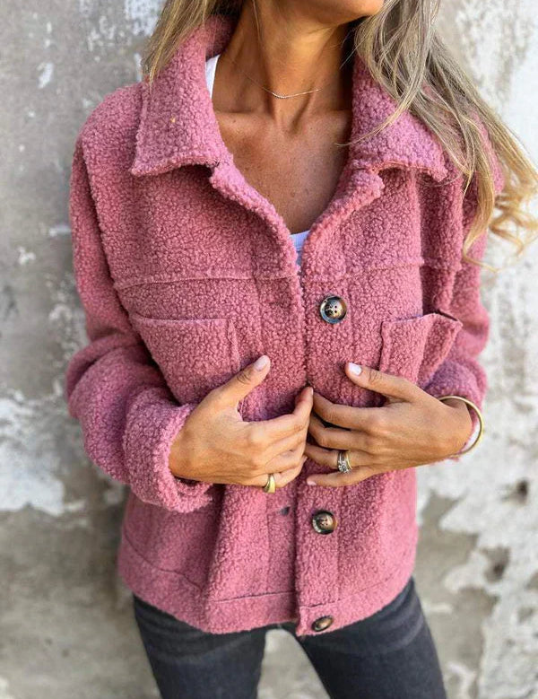 Dionne™| Elegant Wool-Blend Jacket Pink