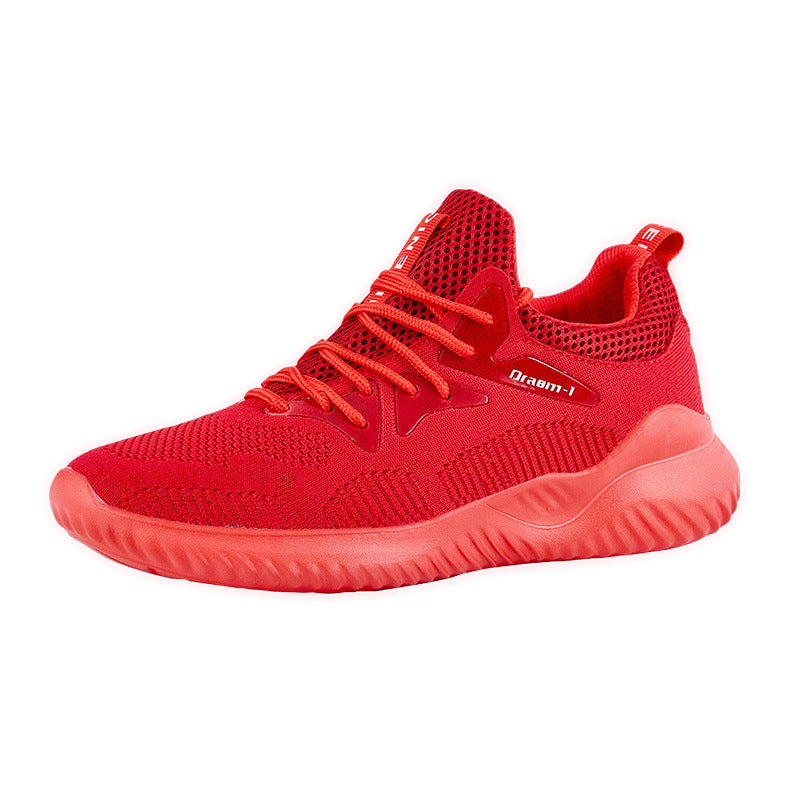 Breathable Mesh Running Shoes – Lightweight Comfort RED Men Shoes