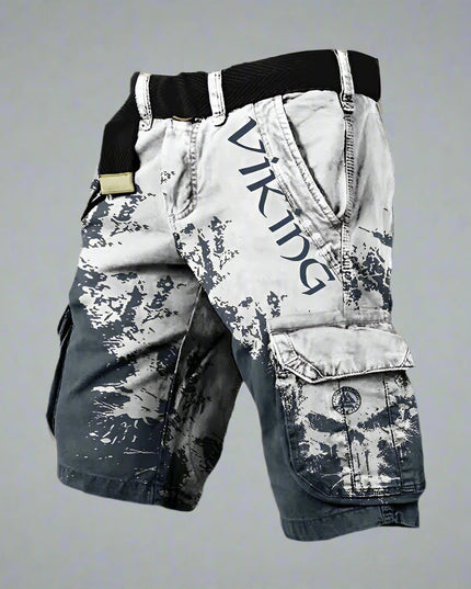 George | High-Quality Cargo Shorts White Blue Men Shorts