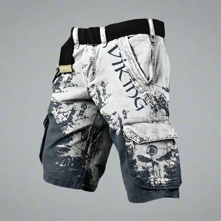 George | High-Quality Cargo Shorts White Blue Men Shorts
