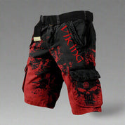 George | High-Quality Cargo Shorts Black Red Men Shorts