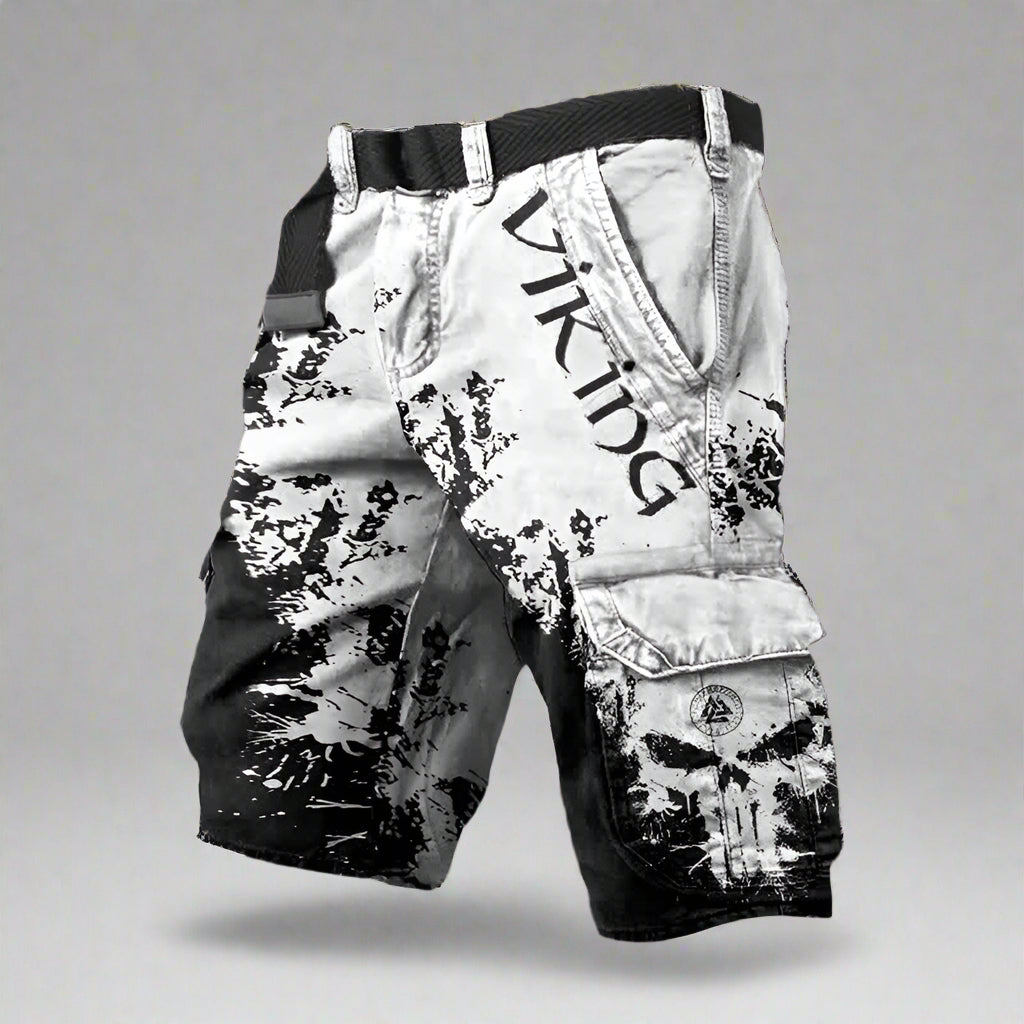 George | High-Quality Cargo Shorts White Black Men Shorts