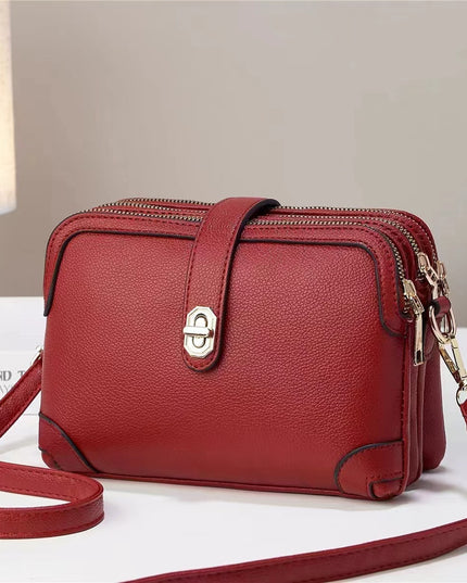 Elegant Multi-Layer Soft Leather Handbag Leather Bag