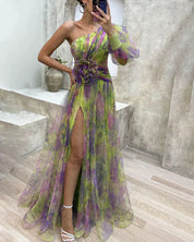 Nana | Floral Long Sleeve Dress Green Dresses