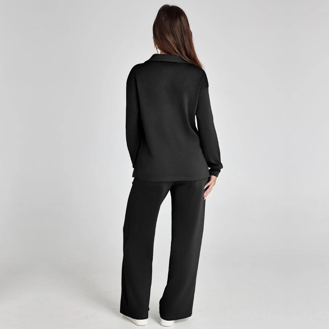 Women’s V‑Neck Long Sleeve Lounge Set Outfit Sets