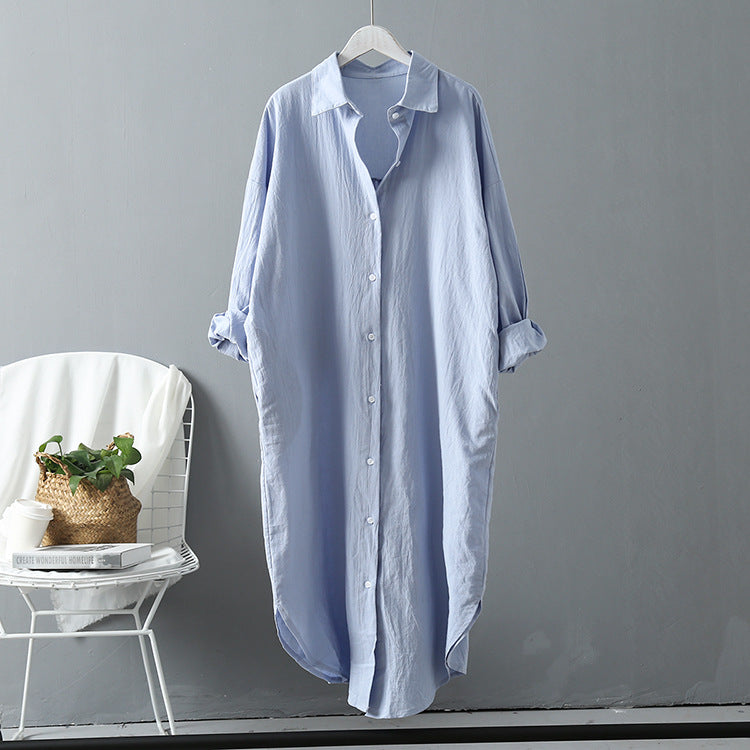 Halena | Long-sleeved shirt Blue Shirt