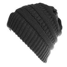 Women’s Mixed-Color Knitted Wool Ponytail Hat Black Hats
