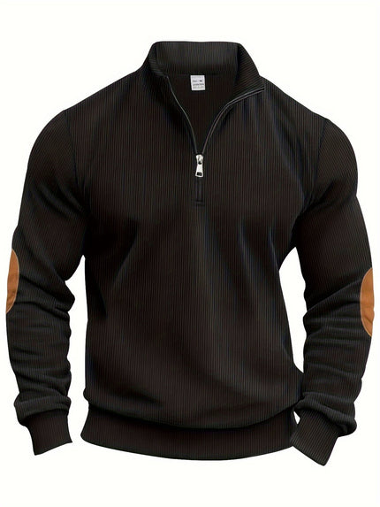 Men's Classic Quarter-Zip Sweater Black Sweater