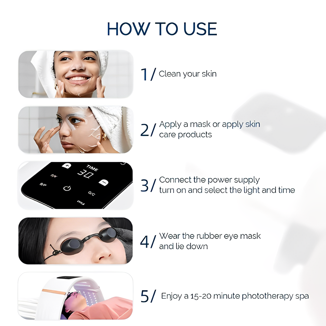 7 Colors Pdt Led Photon Light Therapy Machine Beauty