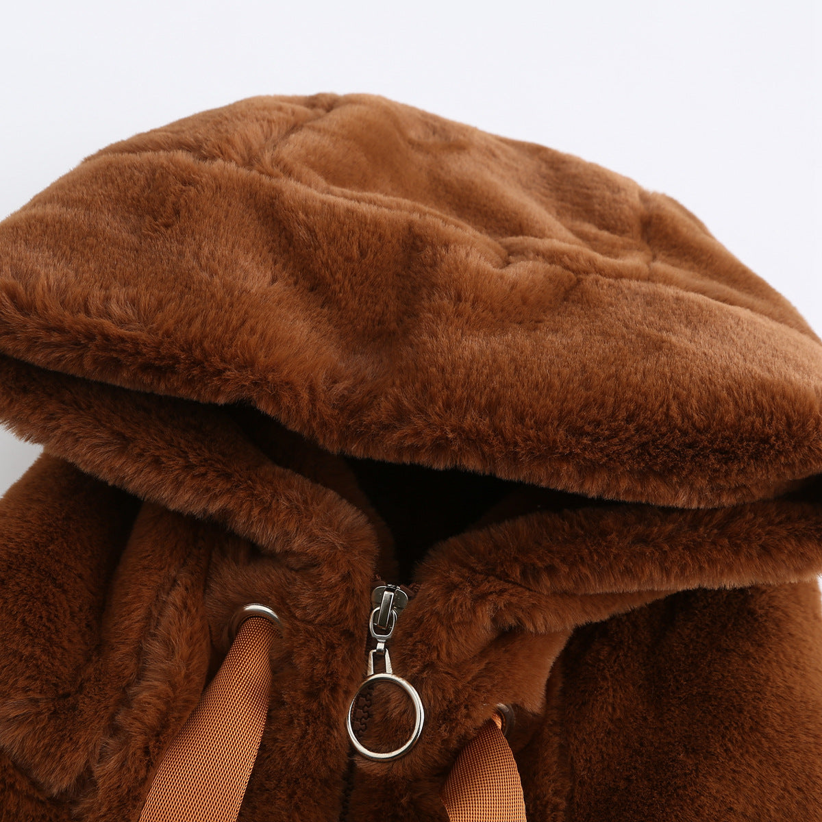 Women's Hooded Faux Fur Jacket Faux Fur Jacket