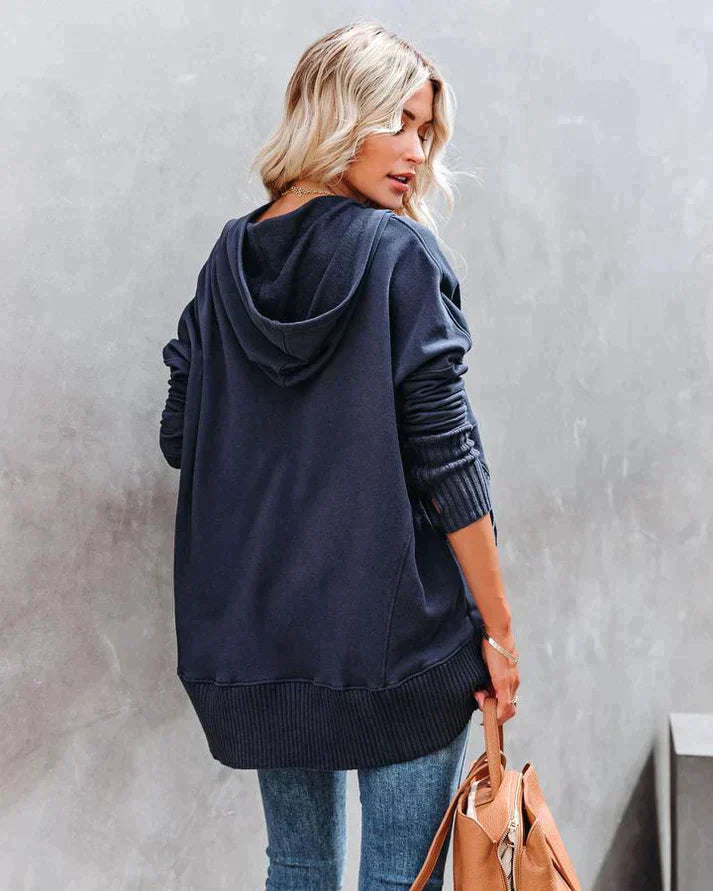 Cozy Fleece V-Neck Pullover Sweatshirt sweaters
