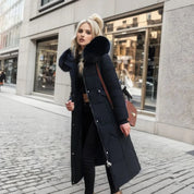 Diane - Extended warm winter coat Black Jacken, Mäntel und Westen