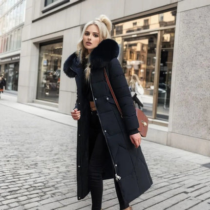 Diane - Extended warm winter coat Black Jacken, Mäntel und Westen