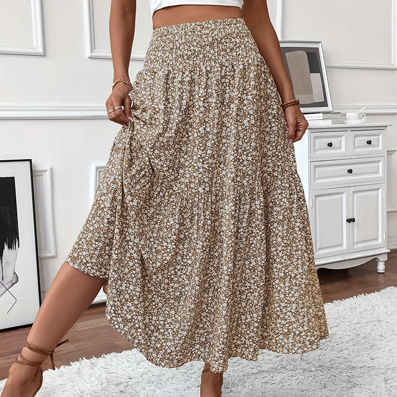 Women's Boho Floral Maxi Skirt Skirts
