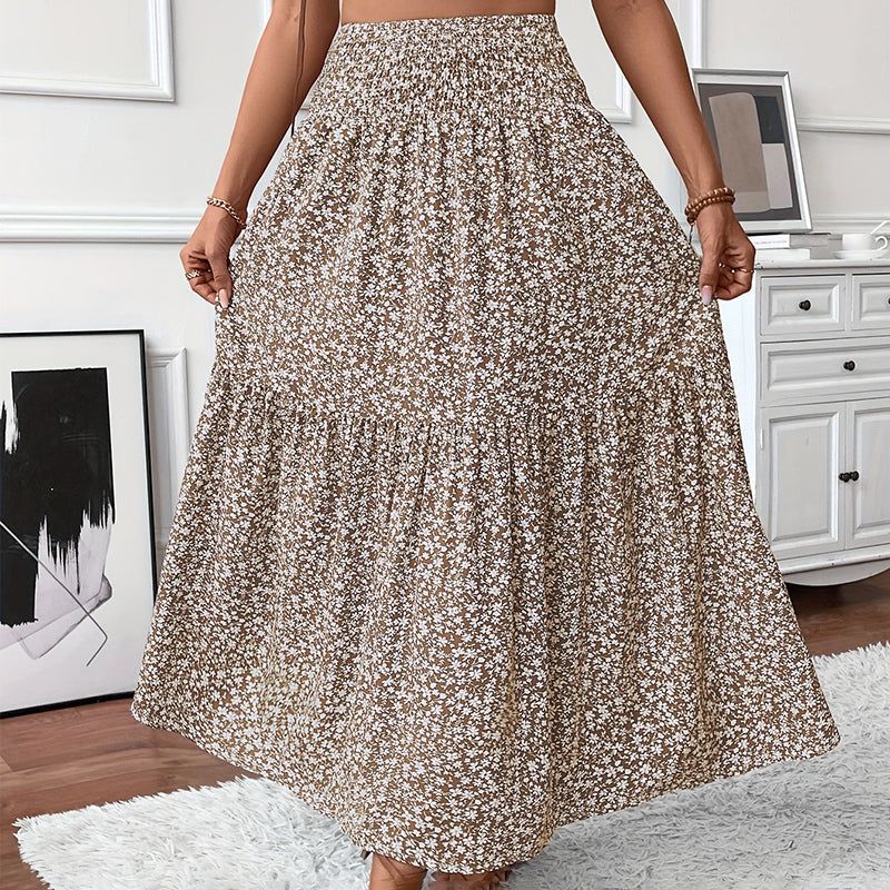 Women's Boho Floral Maxi Skirt Skirts
