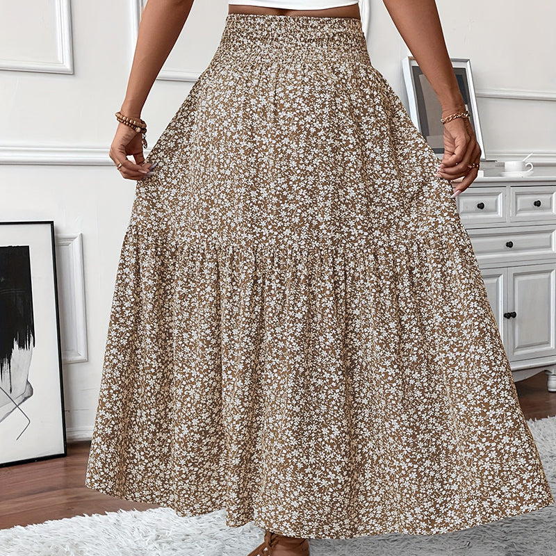 Women's Boho Floral Maxi Skirt Skirts