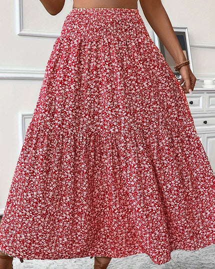 Women's Boho Floral Maxi Skirt Skirts