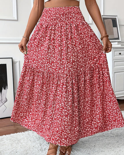 Women's Boho Floral Maxi Skirt Skirts