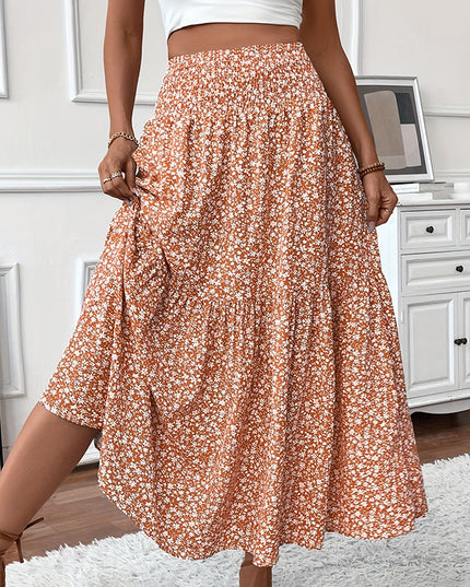Women's Boho Floral Maxi Skirt Skirts
