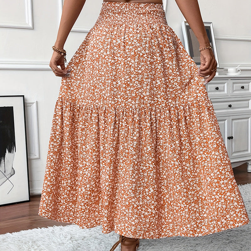 Women's Boho Floral Maxi Skirt Skirts