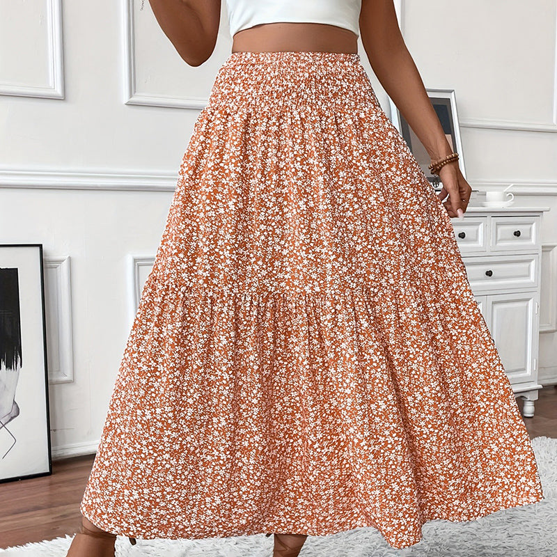 Women's Boho Floral Maxi Skirt Skirts