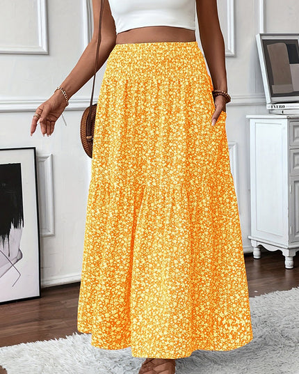 Women's Boho Floral Maxi Skirt Skirts