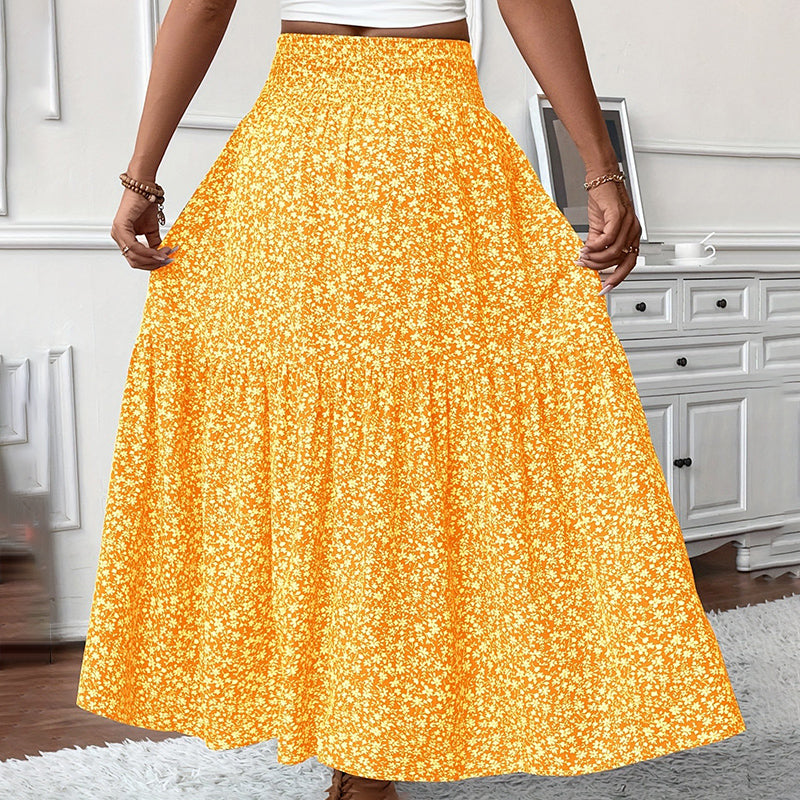 Women's Boho Floral Maxi Skirt Skirts