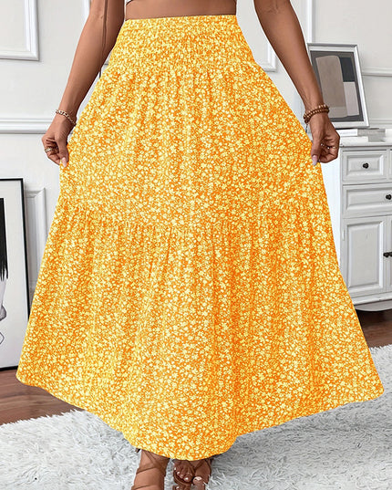 Women's Boho Floral Maxi Skirt Skirts