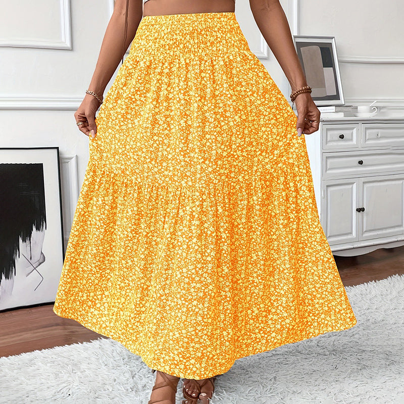 Women's Boho Floral Maxi Skirt Skirts