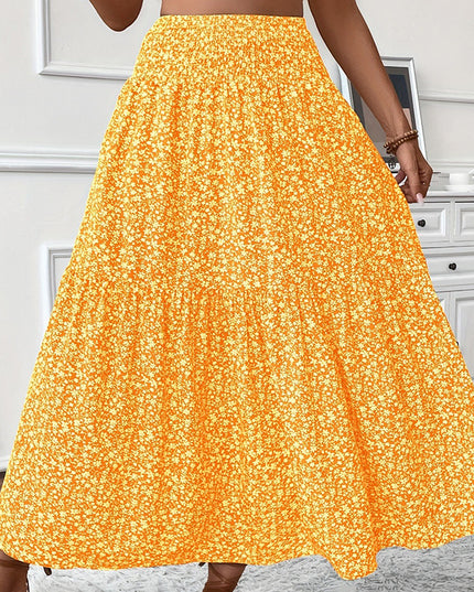 Women's Boho Floral Maxi Skirt Skirts