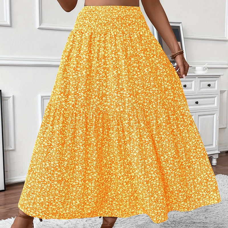 Women's Boho Floral Maxi Skirt Skirts