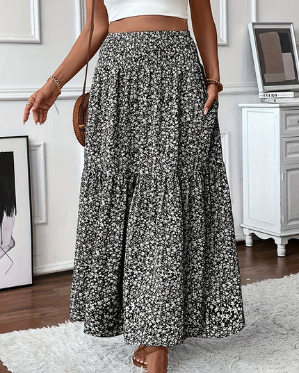 Women's Boho Floral Maxi Skirt Skirts